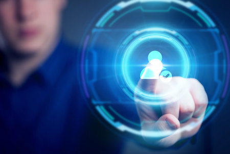 Business, Technology, Internet and network concept. Human Resources HR management recruitment...