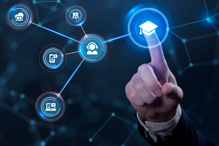 Business, Technology, Internet and network concept. E-learning Education Internet Technology Webinar...