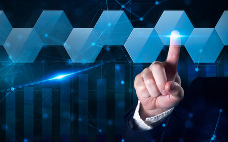 Business, technology, internet and networking concept. Illustration for use in different design...