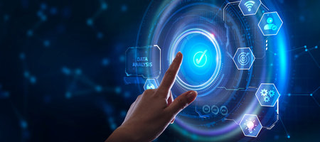 Data Analysis for Business and Finance Concept. Information report for digital business strategy. Business, technology, internet and networking conceptの写真素材