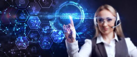 Business, Technology, Internet and network concept. Digital Marketing content planning advertising strategy concept. Inbound marketingの写真素材