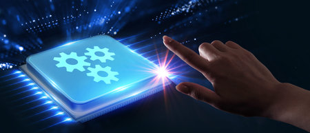 Business, Technology, Internet and network concept. Automation Software Technology Process System.
