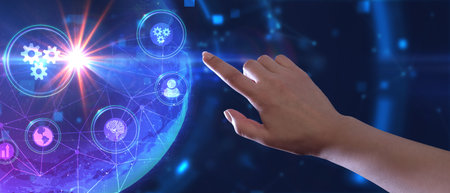 Business, Technology, Internet and network concept. Automation Software Technology Process System.