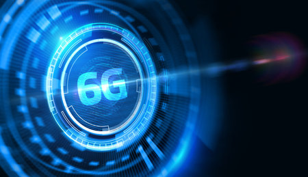 The concept of 6G network, high-speed mobile Internet, new generation networks. Business, modern...