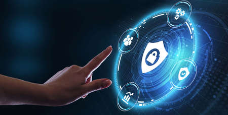 Cyber security data protection business technology privacy concept.の写真素材