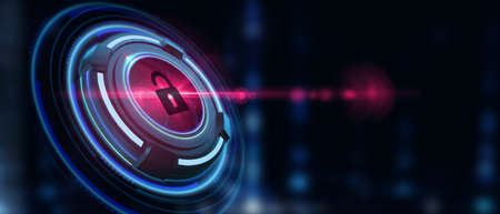 Cyber security data protection business technology privacy concept.の写真素材