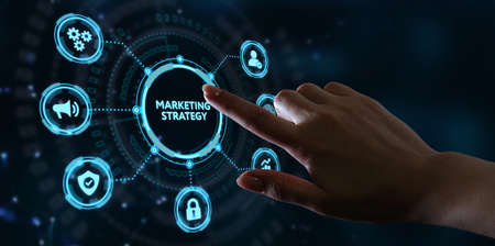 Business, Technology, Internet and network concept. Digital marketing content planning advertising strategy conceptの写真素材