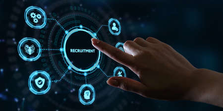 Business, Technology, Internet and network concept. Recruitment career employee interview business HR Human Resources conceptの写真素材