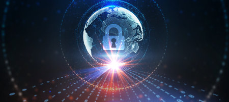 Cyber security data protection business technology privacy concept.