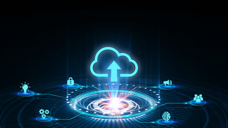 Cloud computing concept. Business, technology, internet and networking concept.