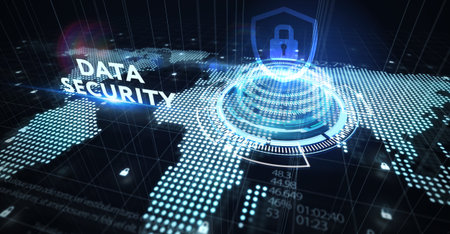 Cyber security data protection business technology privacy concept.