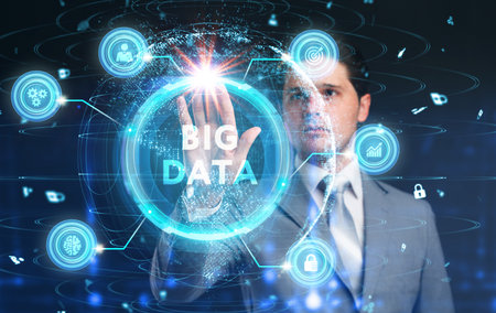Business, Technology, Internet and network concept. Big Data Internet Information.の写真素材