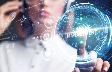 CHANGE MANAGEMENT, business concept. Business, Technology, Internet and network concept.
