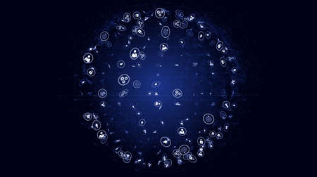 Abstract futuristic - Modern technology background design concept. Design digital technology concept. 3d illustrationの写真素材