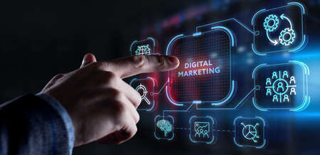 Business, Technology, Internet and network concept. Digital Marketing content planning advertising strategy concept.の写真素材
