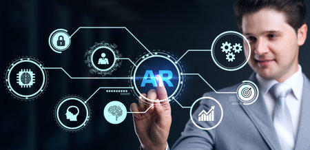 Ar, augmented reality icon. Business, Technology, Internet and network concept.