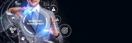 Business, Technology, Internet and network concept. Enterprise Resource Planning Corporate Company Management.の写真素材