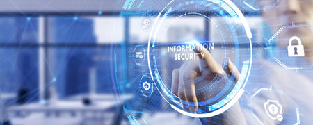 Concept of cyber security, information security and encryption, secure access to personal information, secure Internet access, cybersecurity.の写真素材