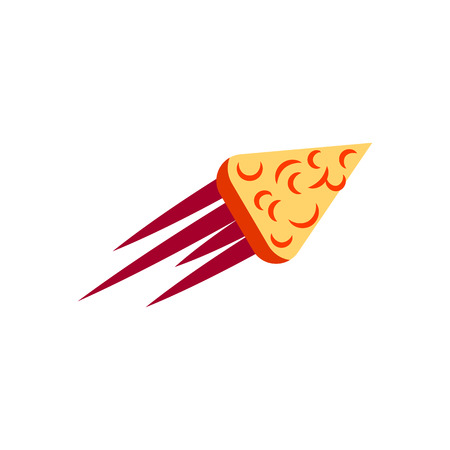 Fast Pizza Icon Logo Design Elementのイラスト素材