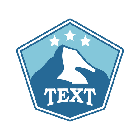 Iceberg Mount Badge Icon Logo Design Elementのイラスト素材