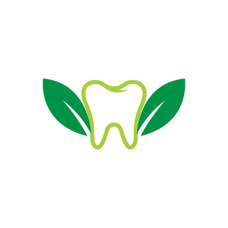 Green Nature Dental Icon Logo Design Elementのイラスト素材
