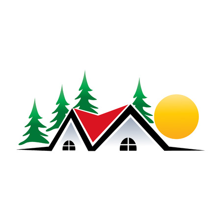 Mansion Real Estate Icon Logo Design Elementのイラスト素材