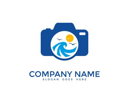 Ocean Photography Logo Design Templateのイラスト素材