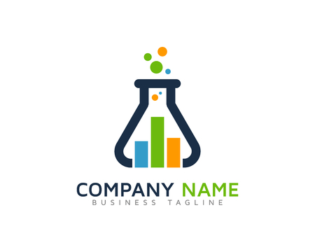 Lab Stats Logo Design Templateのイラスト素材