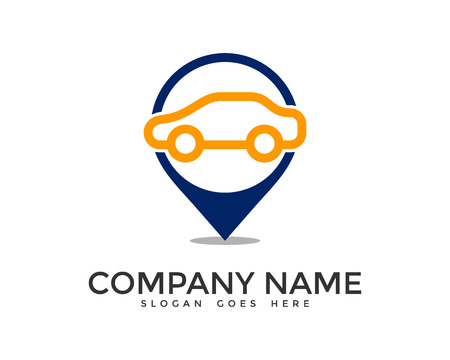 Find Car Point Locator Logo Designのイラスト素材