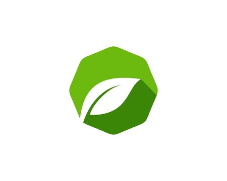 Leaf Shadow Logo Design Templateのイラスト素材