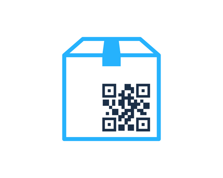 Barcode Box Logo Icon Designのイラスト素材