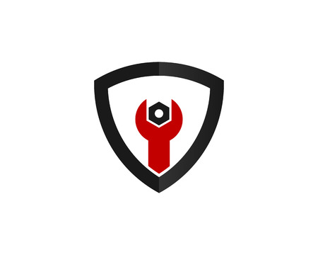 Fix Shield Icon Design in white background.のイラスト素材