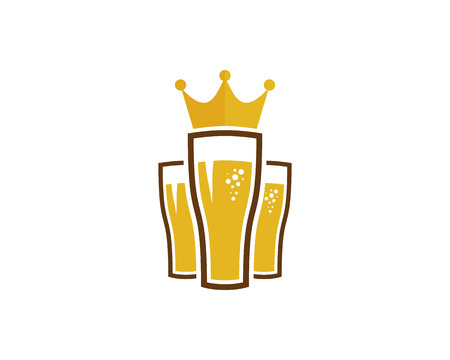 King Beer Logo Icon Designのイラスト素材