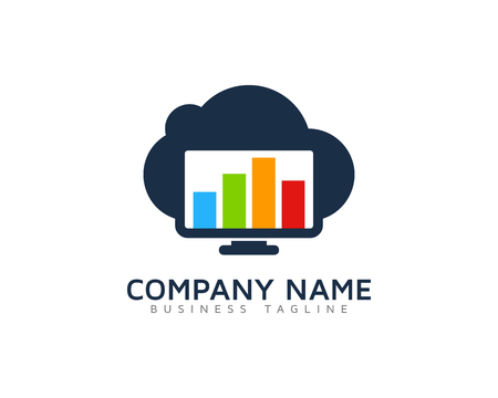 Graph Cloud Logo Icon Designのイラスト素材