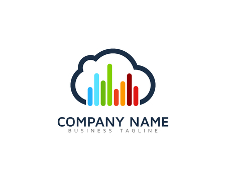 Graph Cloud Logo Icon Designのイラスト素材