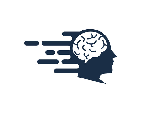 Fast Brain Logo Icon Designのイラスト素材