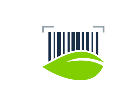 Nature  Barcode Logo Icon Designのイラスト素材