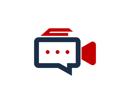 Chat Video Logo Icon Designのイラスト素材