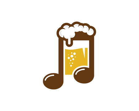 Beer Music Logo Icon Designのイラスト素材