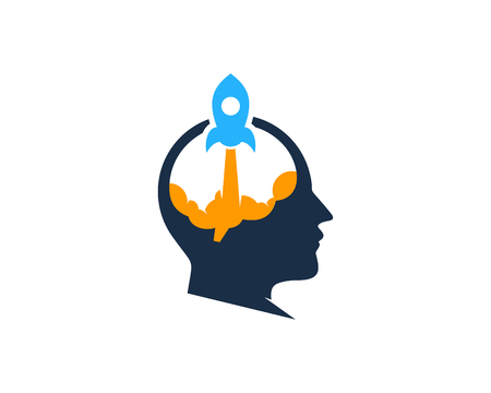 Rocket Head Logo Icon Designのイラスト素材