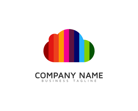 Colorful Cloud Logo Icon Designのイラスト素材