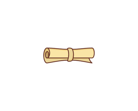 Paper Scroll Icon   Design Elementのイラスト素材