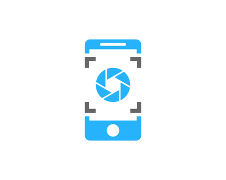 Mobile Phone Icon Logo Design Elementのイラスト素材