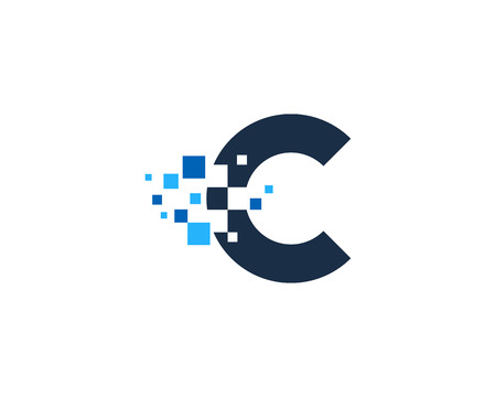 Letter C Icon Design Element