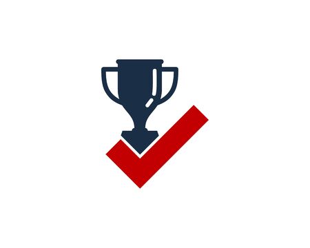 Trophy Icon Logo Design Elementのイラスト素材
