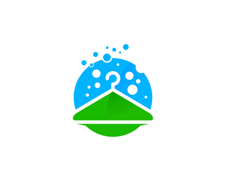 Laundry icon logo design elementのイラスト素材