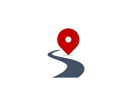 Route icon logo design element.のイラスト素材