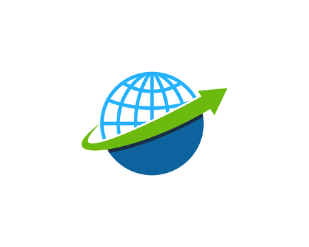 Globe Icon Logo Design Elementのイラスト素材