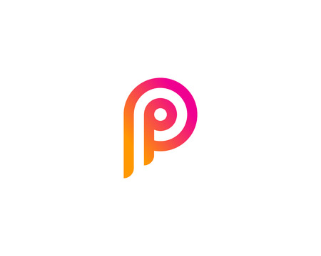 Letter P Icon Logo Design Elementのイラスト素材