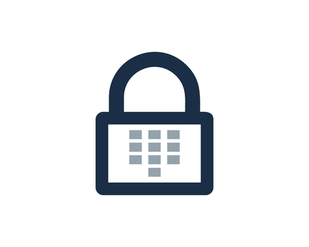 Security Pad Lock Icon Logo Design Elementのイラスト素材